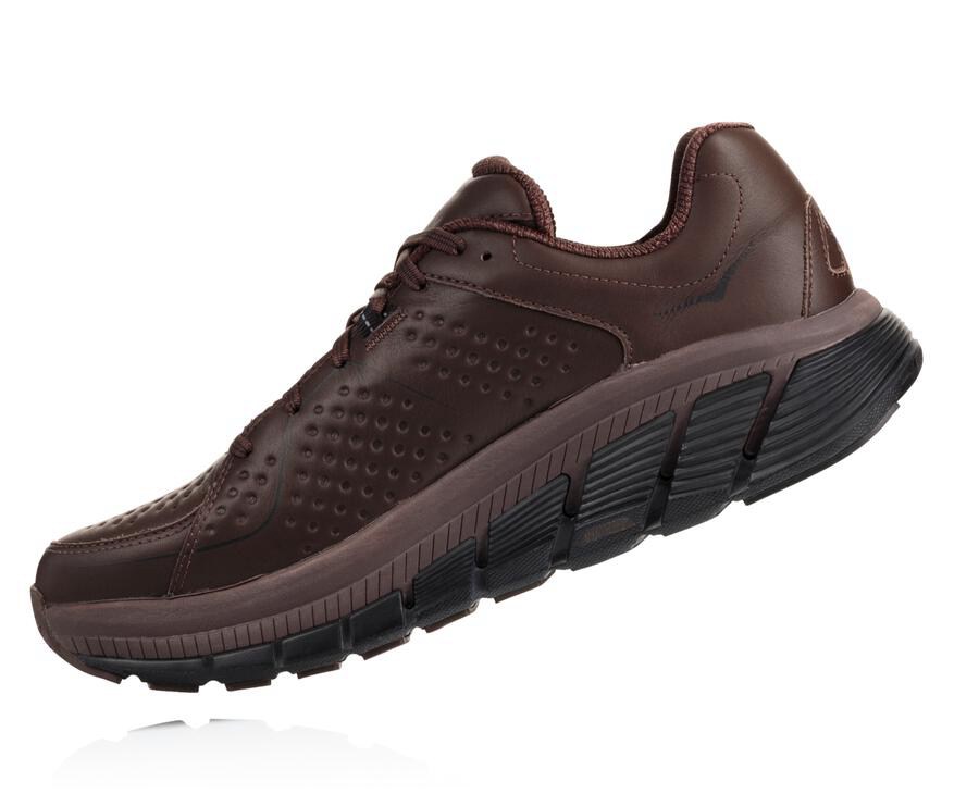 Hoka Australia One One Gaviota Leather - Mens Running Shoes Brown - DJFNR-6839